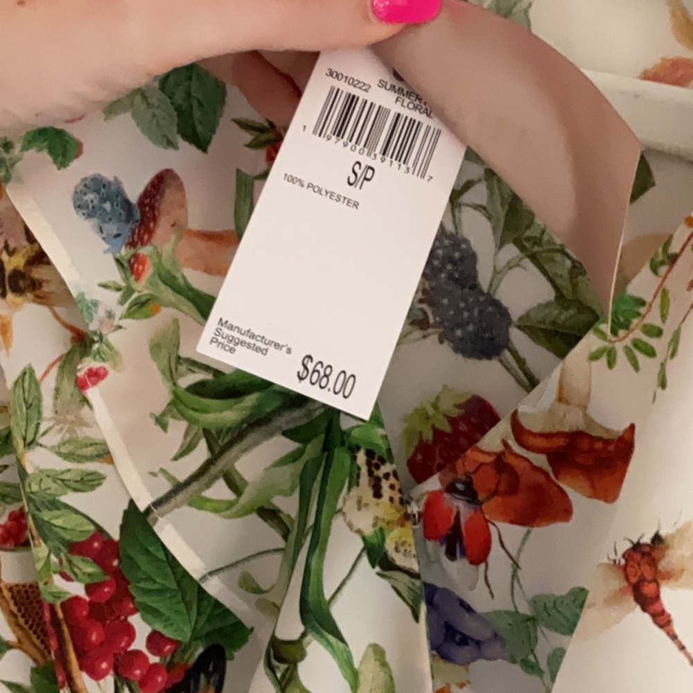 Philosophy Faux Wrap Multicolor Garden Blouse, Size S/P, NWT - Picture 10 of 10